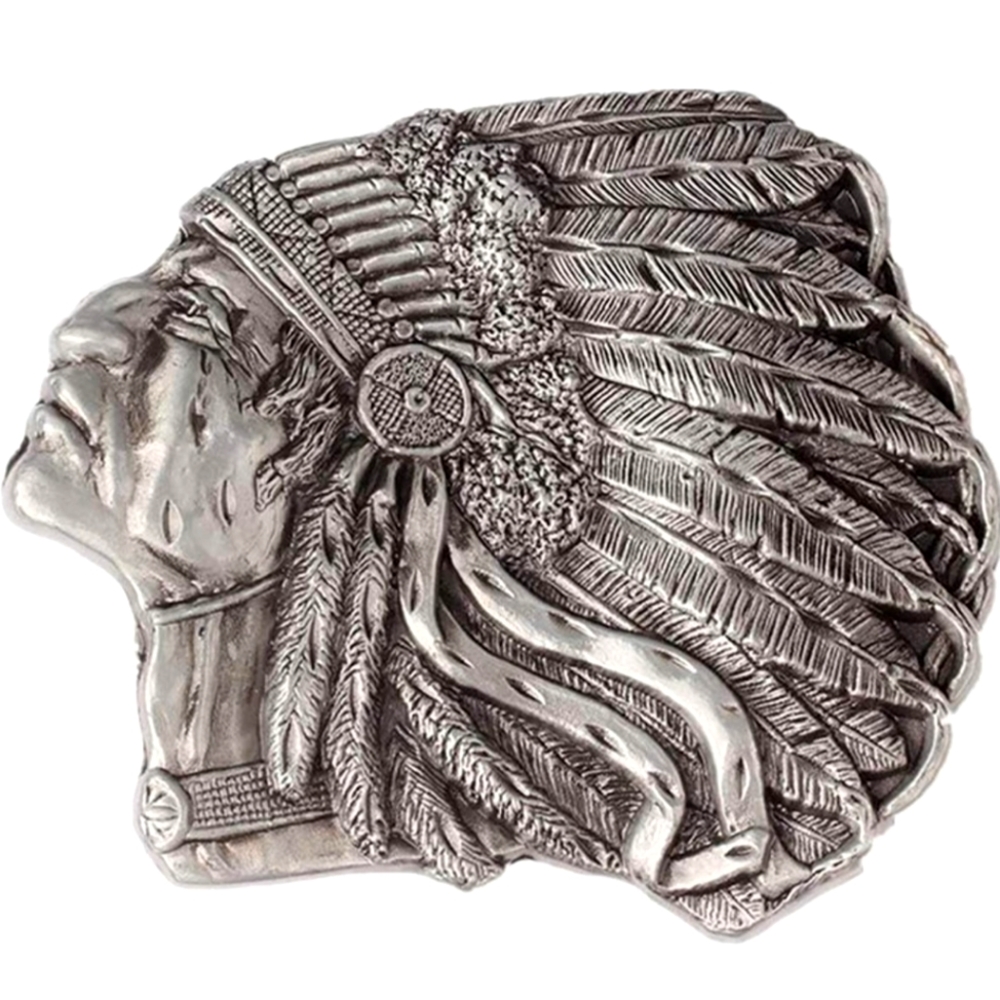 Native American Indian Chief Belt buckle Approx. 3.5 inch